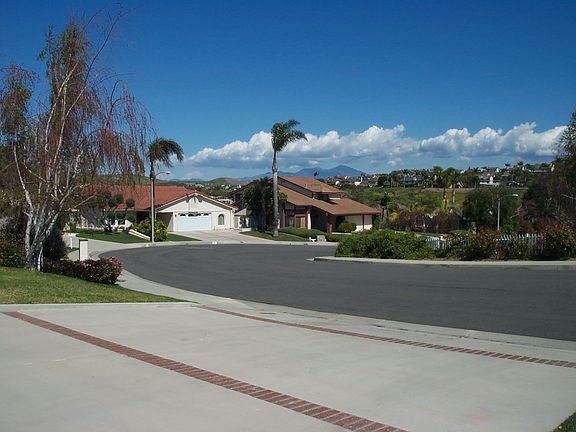 View of neighborhood from driveway.