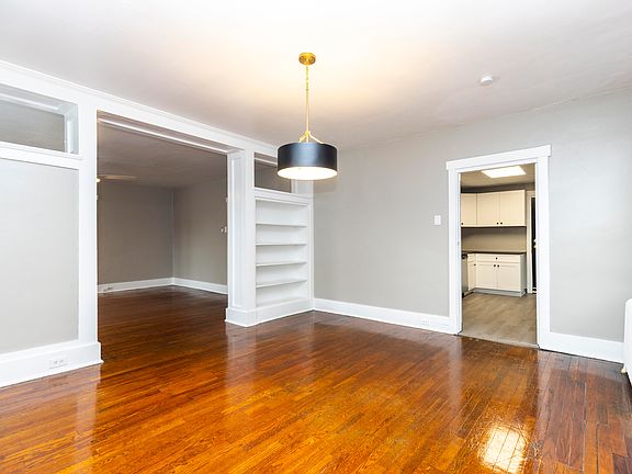Dining room looking into kitchen.