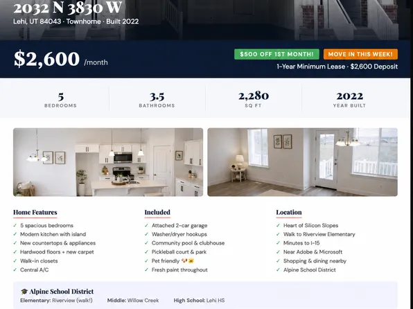 2032 N 3830 W, Lehi, UT 84043