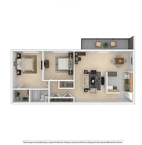 Floor plan Laurelton Court 2 Bed 1 Bath