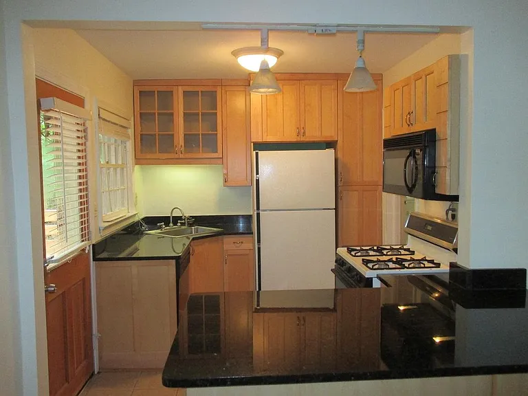 Kitchen with gas stove