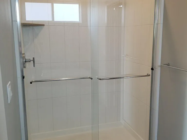 Spacious walk in shower in Master Bathroom