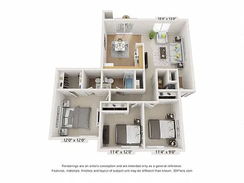 Floor plan 3x1.5 A Renovated