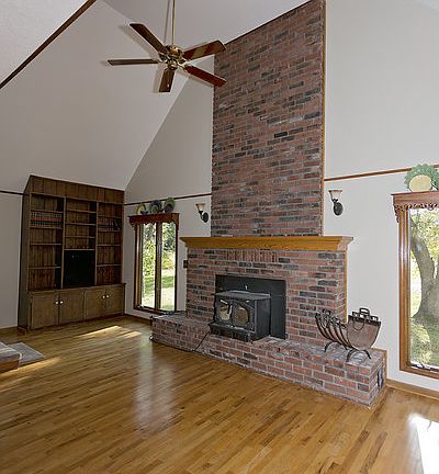 Brick Fireplace