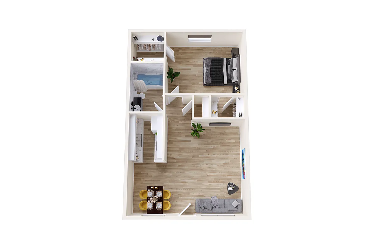 Floor plan Holding Unit 1 BR