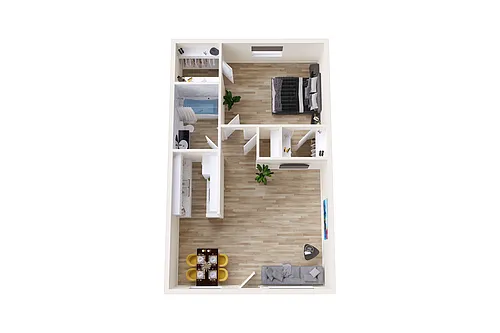 Floor plan Holding Unit 1 BR