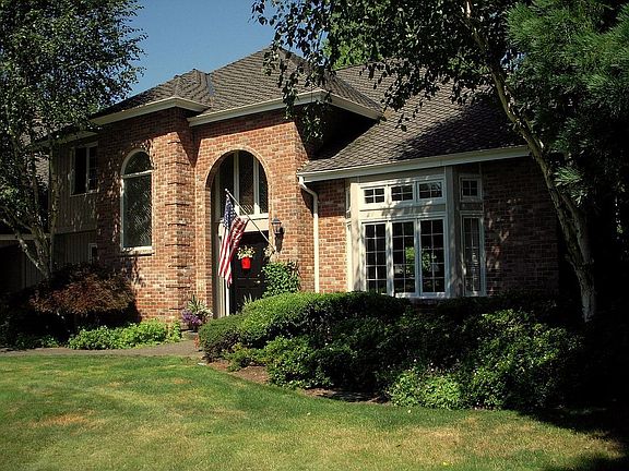Front door and living room