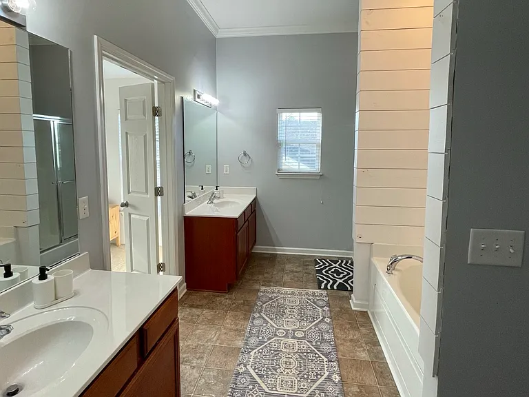 Primary bath with double sinks