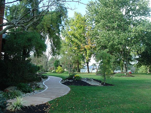 Walkways around entire property