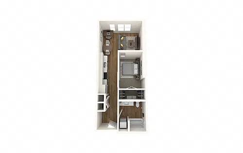 Floor plan Open 1- Bedroom A, C, D