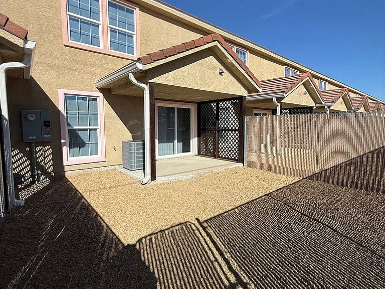 Fenced backyard