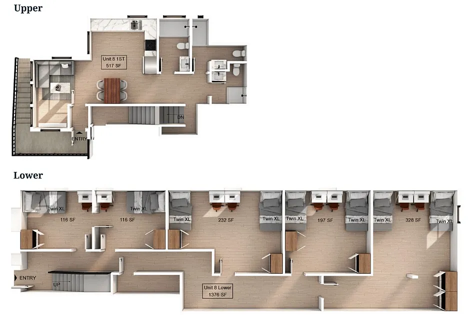 Floor plan 5 Bedroom | 3 Bath