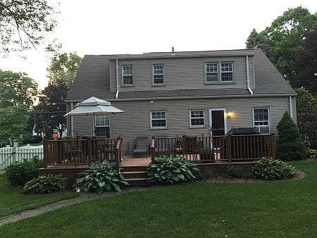 Rear of house - large deck