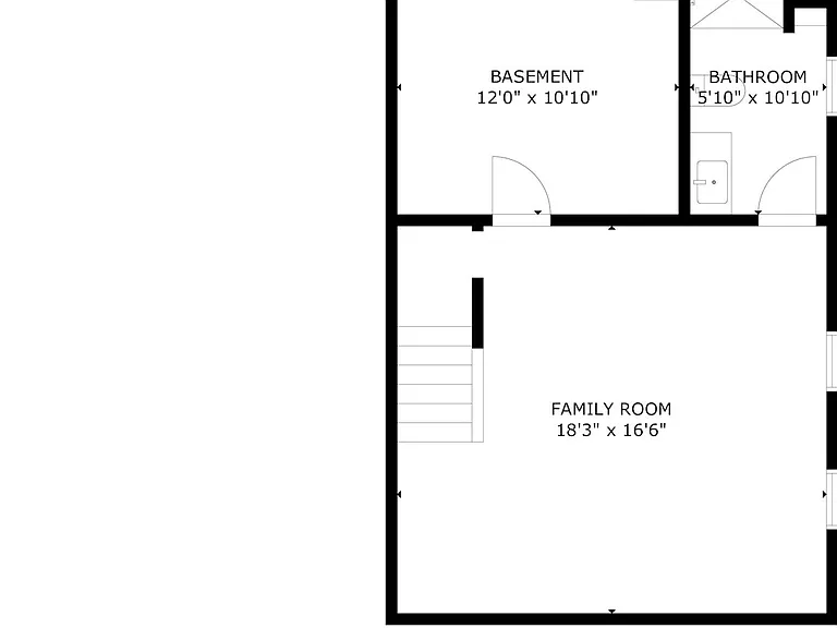 Lower Level Private Suite + Full Bath (Ideal 4th Bedroom or Family Room)
