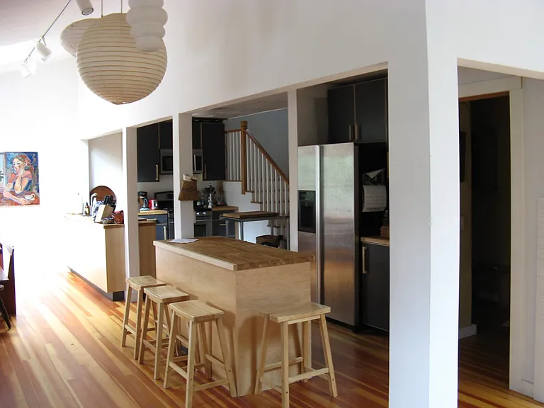 open kitchen w wine fridge