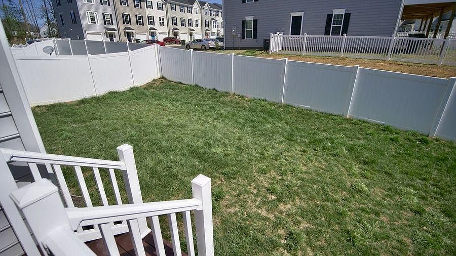 Fenced backyard