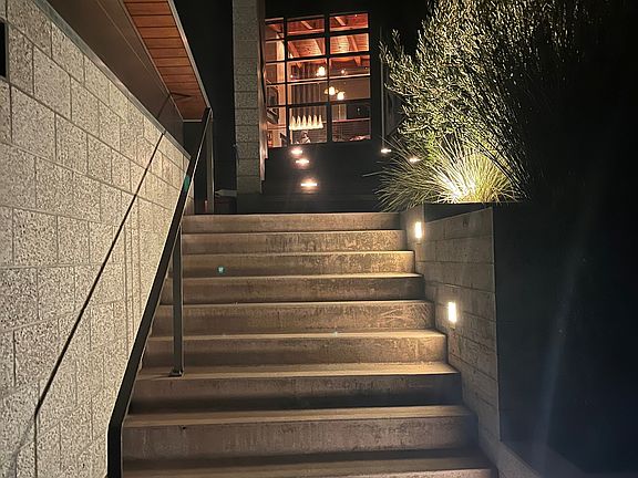 Same stairs with beautiful lighting