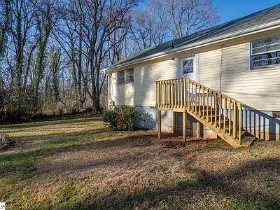 Side view of the home.