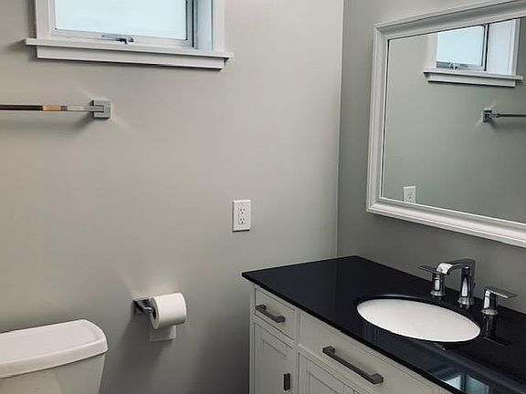 Bathroom with large tub/shower combination