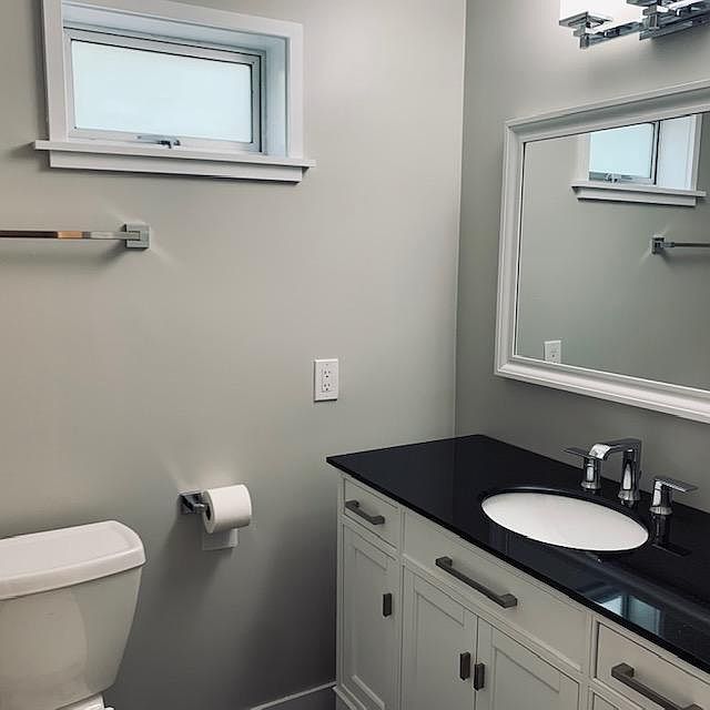 Bathroom with large tub/shower combination
