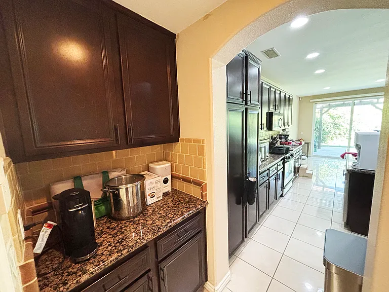 Kitchen with a walk-in pantry