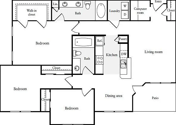 C1 floor plan Plaza at Westchase