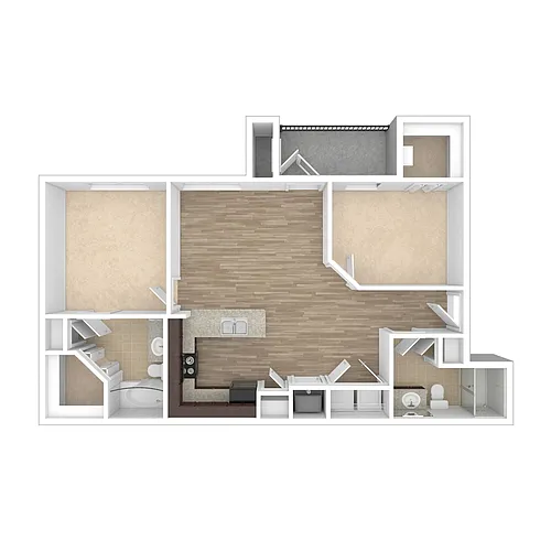 Floor plan 2x2 Medium - Desoto