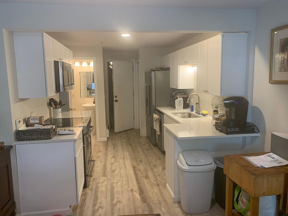 Kitchen just remodeled attached garage in back