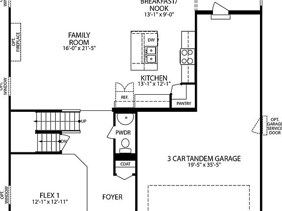 Elevation B - 1st Floor