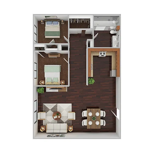 Floor plan 2 Bedrooms