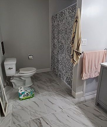 Front bathroom new floor