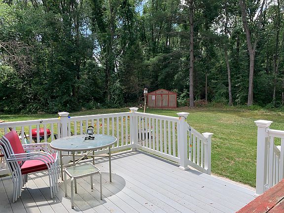 Deck and backyard