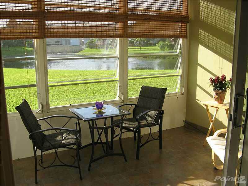 VIEW FROM ENCLOSED BALCONY-WATER,BRIDGE,FOUNTAIN