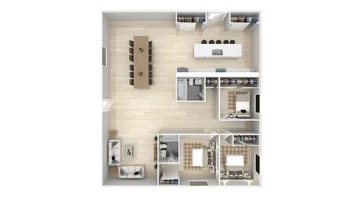 Floor plan 3B 2B