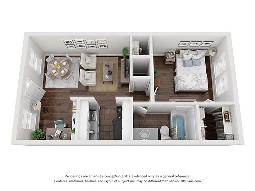 Floor plan Vol 2 - 1 Bedroom 1 Bathroom