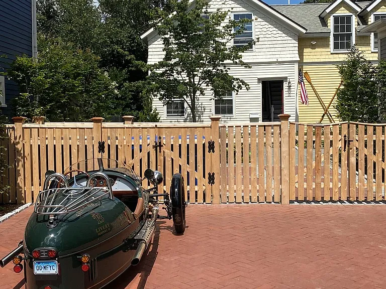 Brick driveway for off-street parking