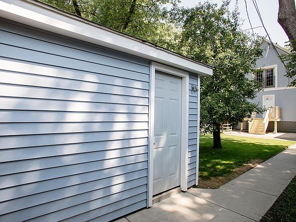 Detached 1.5 car garage. Lots of storage.