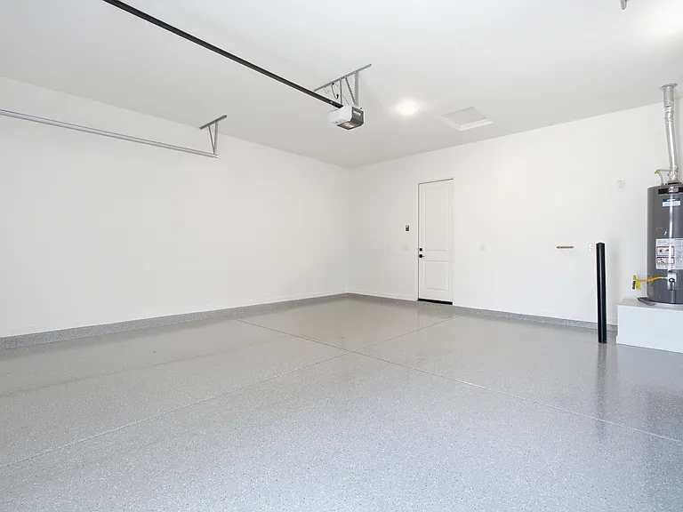 2-car garage with epoxy floors