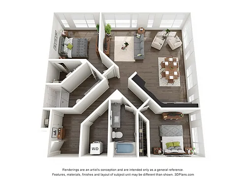Floor plan 2 Bedrooms B