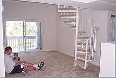 downstairs from entry