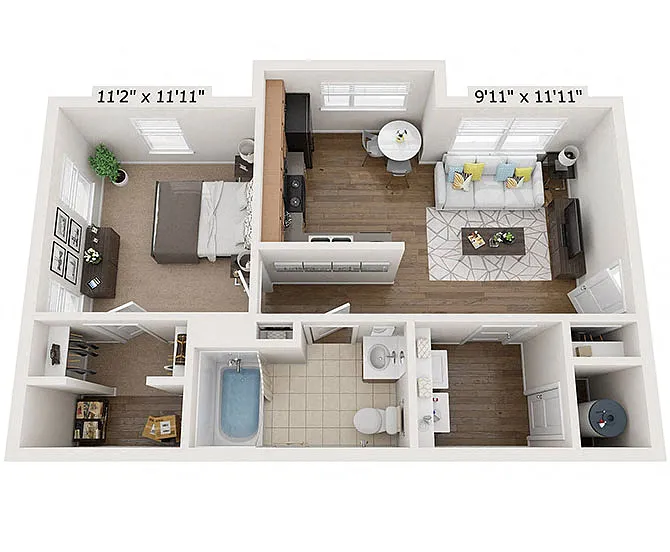 Floor plan 1 Bedroom