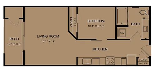 Floor plan E1-Lampasas 60% (Income Restrictions Apply)