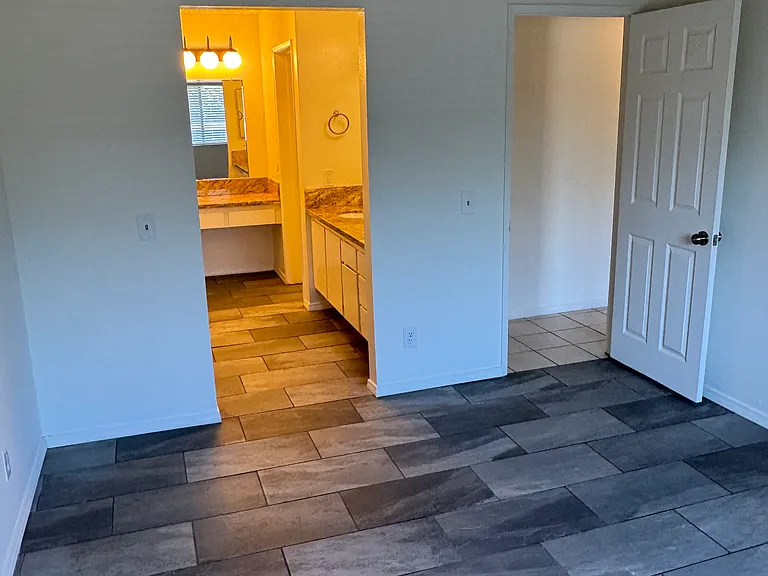 Master bedroom with master bath