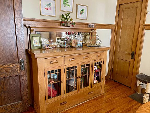 Dining room features built-in buffet.