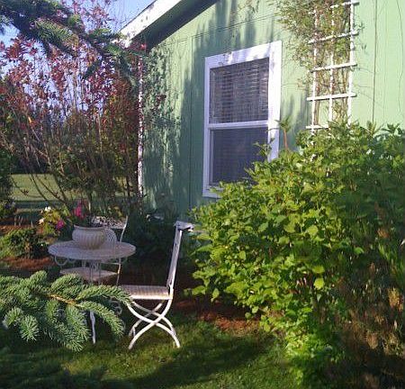 Side garden patio area.