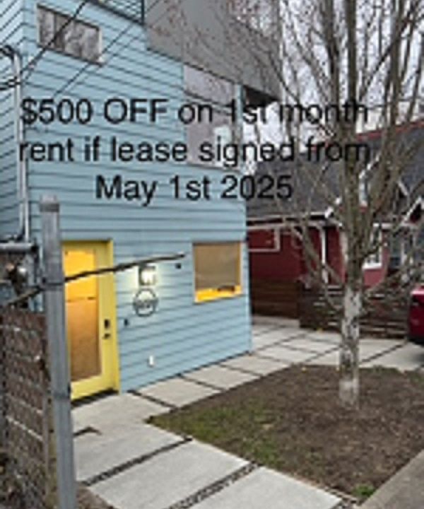 $500 OFF 1st month's rent if leased from May 1st 2025