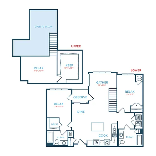 Floor plan Waypointe B7 Loft