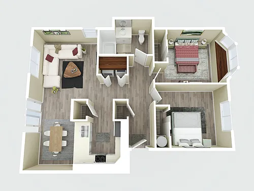 Floor plan 2x1 E- HC