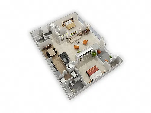 Floor plan The Finley with balcony
