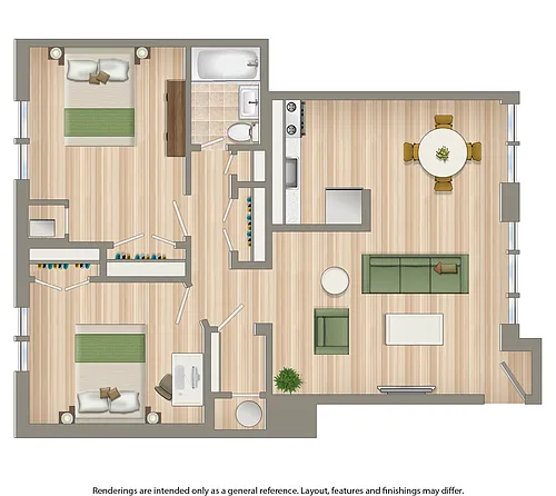 Floor plan 2 Bedroom Flat